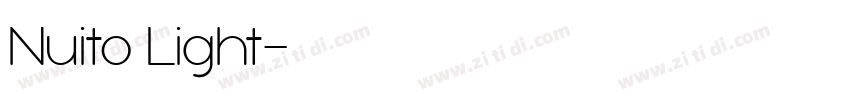 Nuito Light字体转换 Nuito Light字体转换